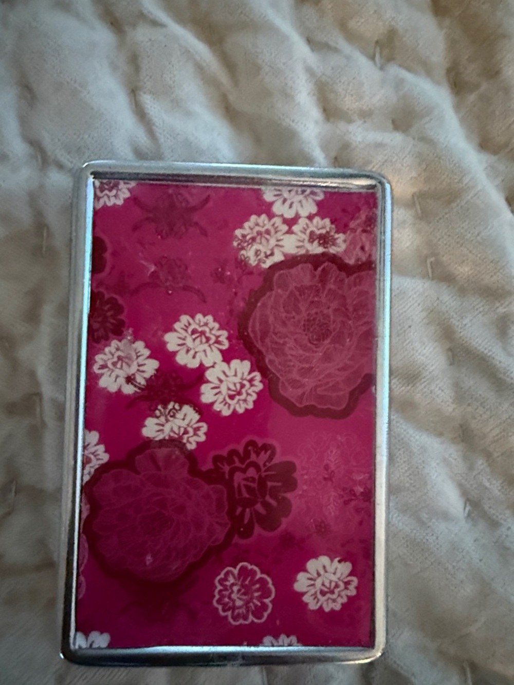 Pink Floral credit card Case Accessory